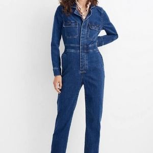 Denim Slim Coverall Jumpsuit in Stanwick Wash